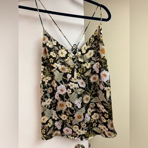 Floral adjustable tank top H&M silk